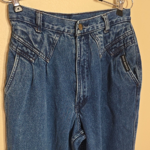 Vintage Rocky Mountain BAREBACK High Rise Western Pleated Mom Jeans Size 30 - Picture 6 of 12